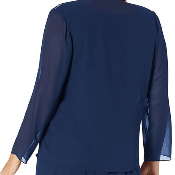 Embellished Tiered Mother of The Bride Gown with Jacket - Picture 2 of 8